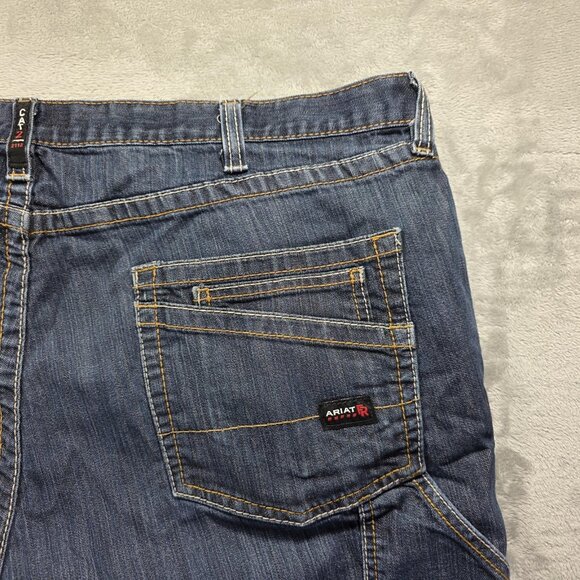 Ariat Jeans Mens 46x32 Blue FR M4 Low Rise Straight Work Utility Flame Resistant - Picture 5 of 11